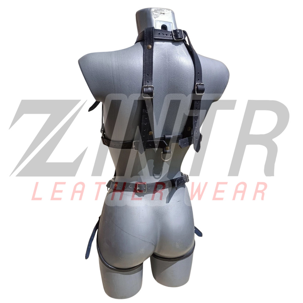 Premium Leather Harness – 12-Point Adjustable Fit - Thick Durable Leather