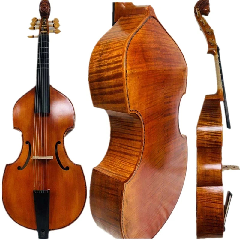7 strings 27" Viola da Gamba, Carving angel scroll, Big wider Deep tone, Viol