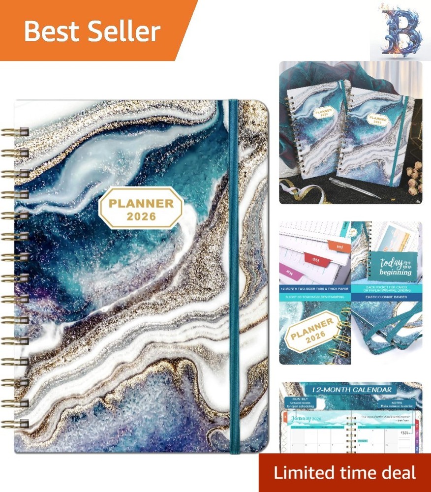2026 Weekly & Monthly Planner: Stylish Design with Essential Features & Holidays