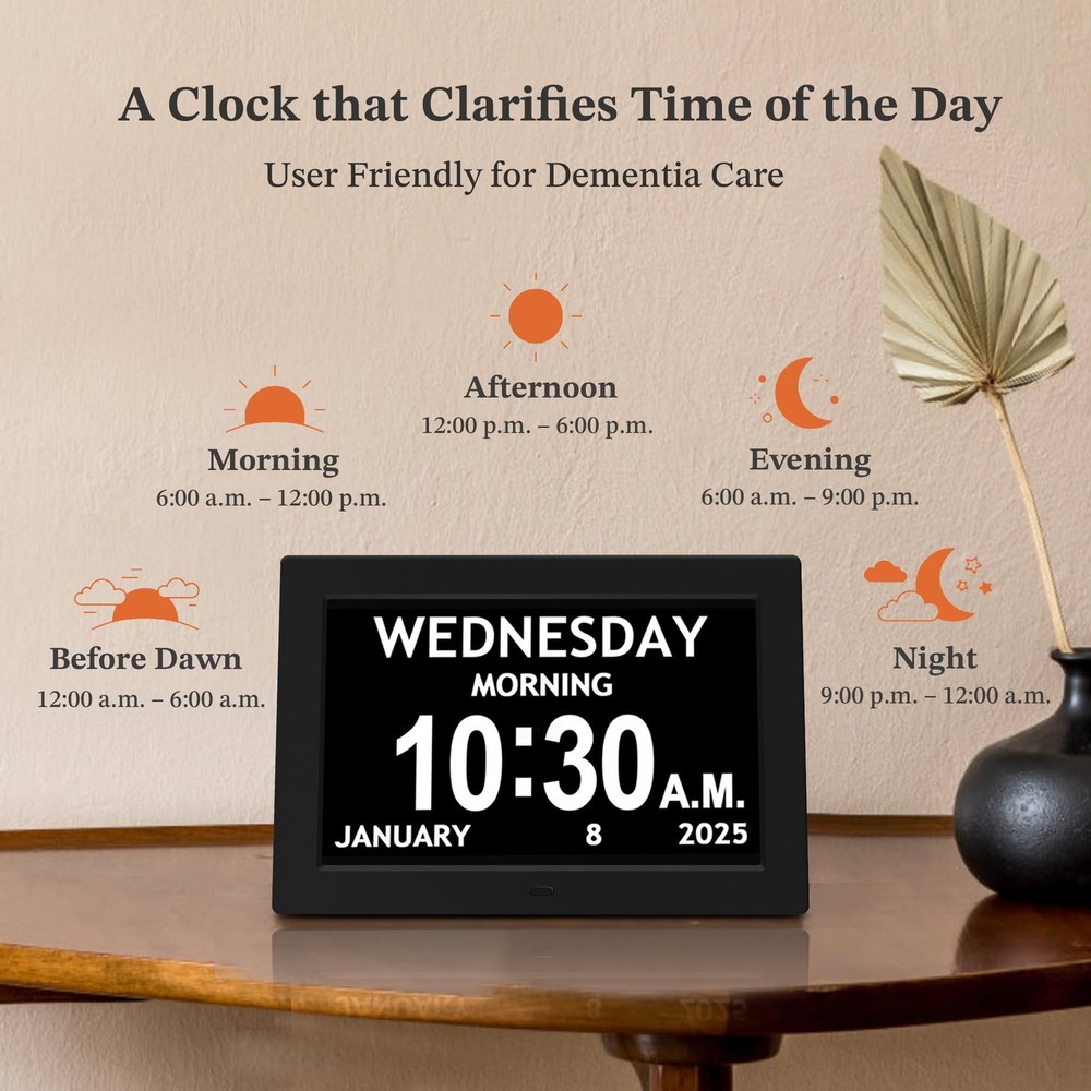 10.1'' Digital Clock, 1280*800p HD Extra Large Display, Digital Clock With Da...