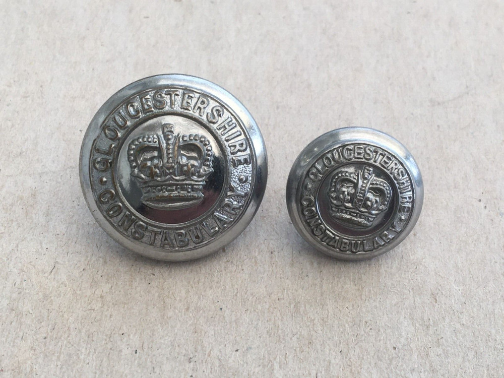 Gloucestershire Constabulary Tunic Uniform Button Large & Small  QC