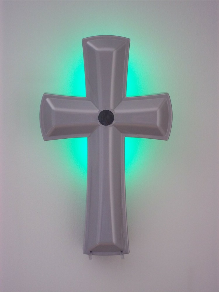 MEIRA Light Cross SILVER (motion sensor controlled 10" illuminating wall cross)