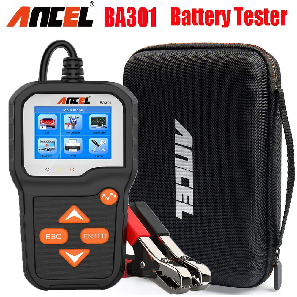 ANCEL BA301 6V&12V Car Battery Load Tester Motorcycle Analyzer with Storage Box