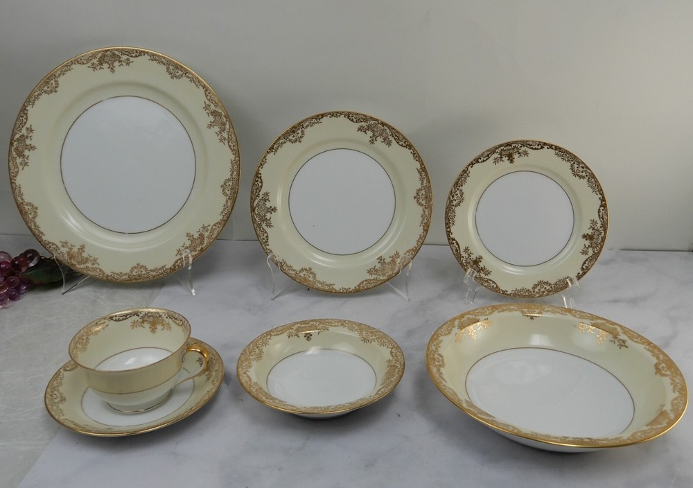 Antique 7-Piece One Place Setting 1918 Noritake Grafton