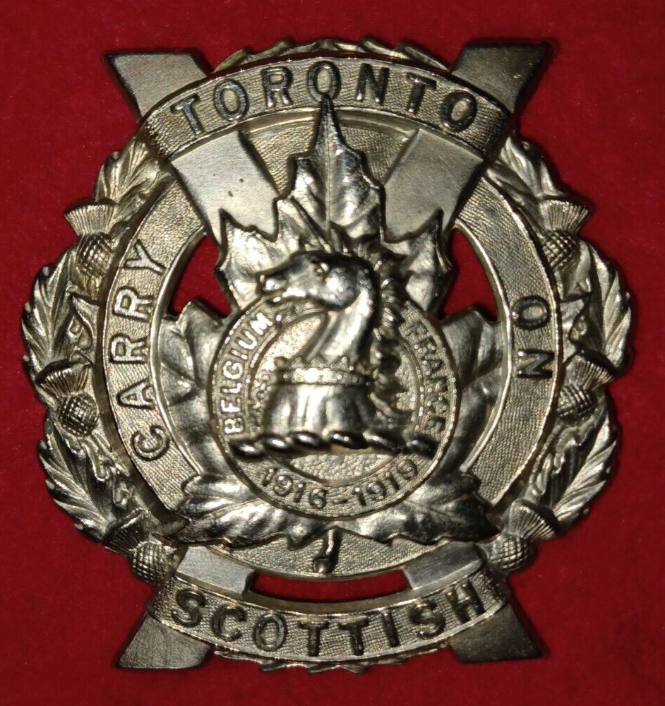Canadian - Toronto Scottish Regiment Cap Badge - Canada WW2