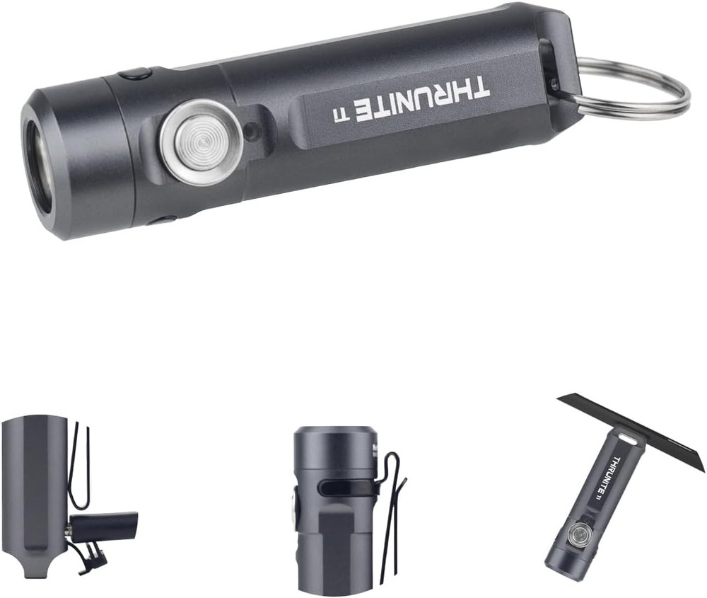 Ti Keychain Flashlight, Compact USB-C Rechargeable Battery Mini Flash Light, Bri