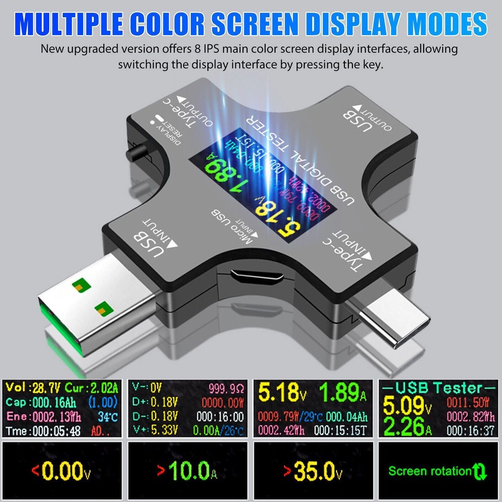New USB Power Meter USB Power Meter Tester Accepts Maximum Power: 150W