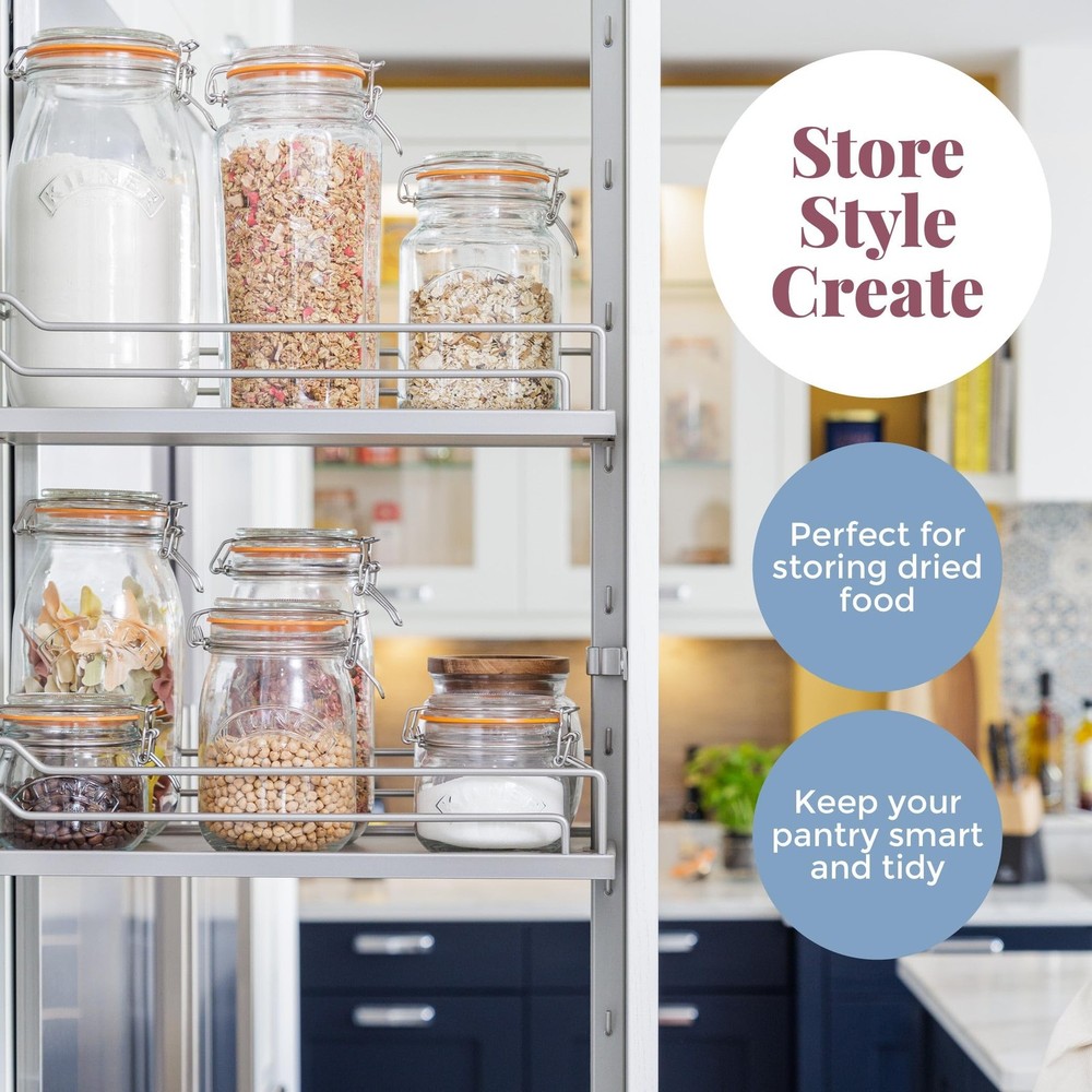 Kilner Swing Top Square Glass Jar | 1.5L
