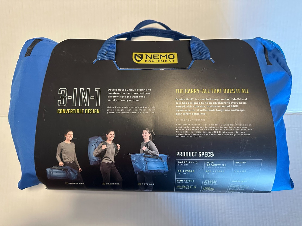 Nemo Double Haul 70 L Convertible Duffel & Tote