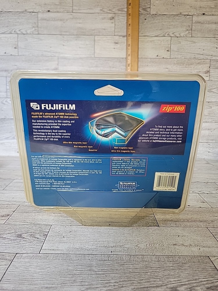 Vintage Fujifilm Zip IBM 100MB 2 Pack Formatted Disk Drive Computer Sealed