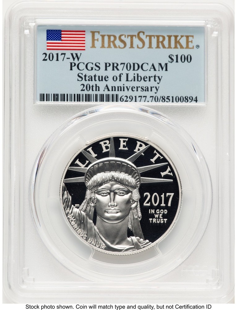 2017-W Proof Platinum Eagle 1 oz FS Flag PCGS PR70