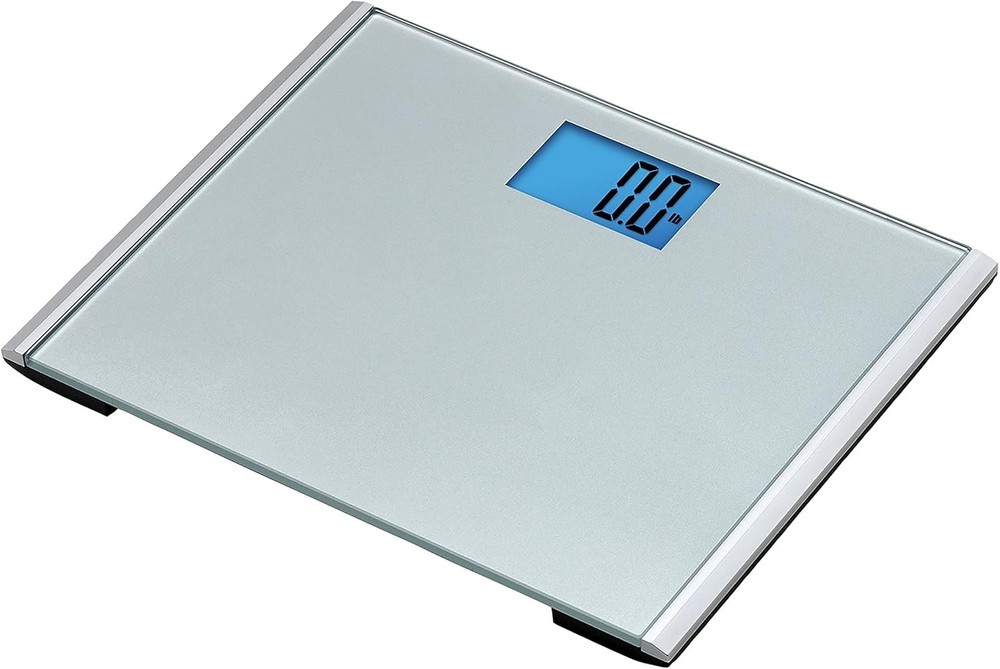Eat Smart Digital Bathroom Scale 440 lb Wide Platform Body Analyzer Grey