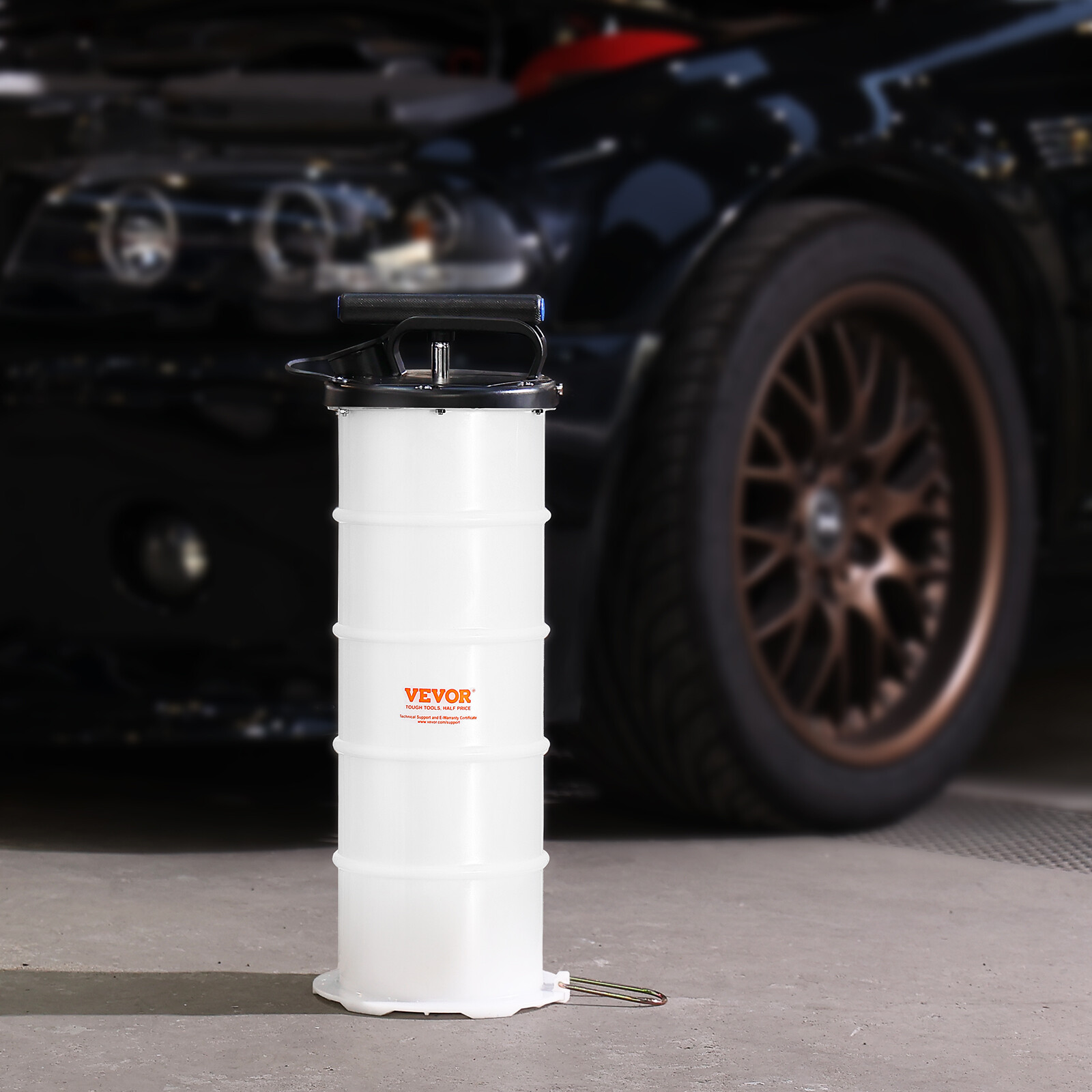 VEVOR Fluid Extractor Manual Hand Operated Oil Change Vacuum Pump 1.74 Gal/6.5L