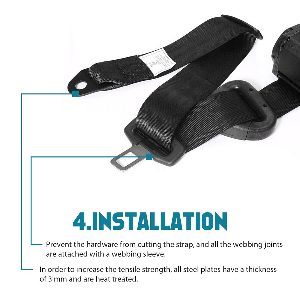 For Toyota Highlander Retractable & Adjustable 3 Point Seat belt Gray Replace