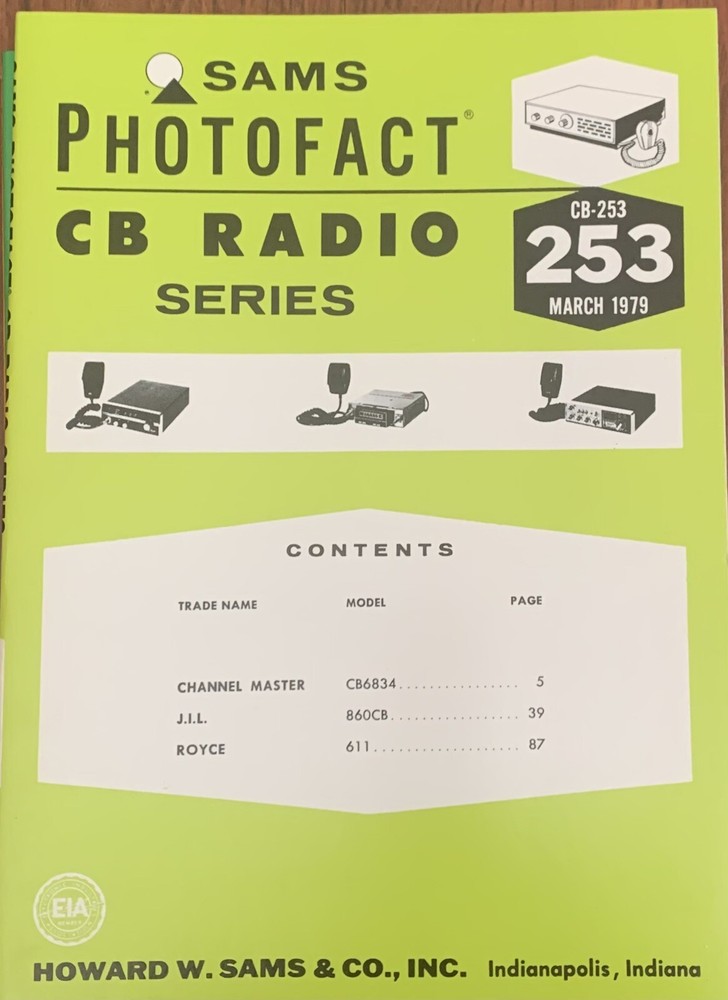 Howard Sams Photofact CB Service Book - CB 253