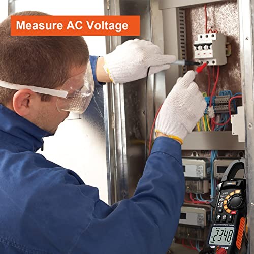 Digital Clamp Meter Multimeter 6000 Counts TRMS, Auto-ranging Amp AC/DC Current