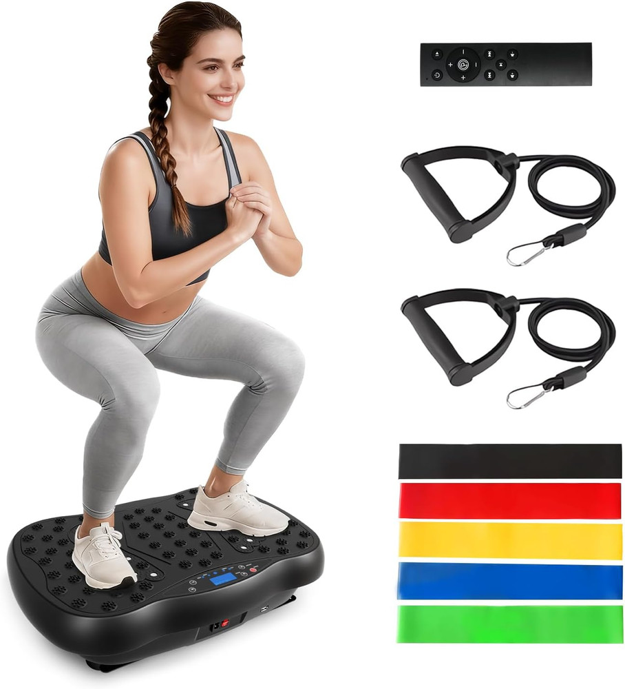 Vibration Plate Exercise Machine, 10 Auto Modes/200-Levels Vibrating Plate for L