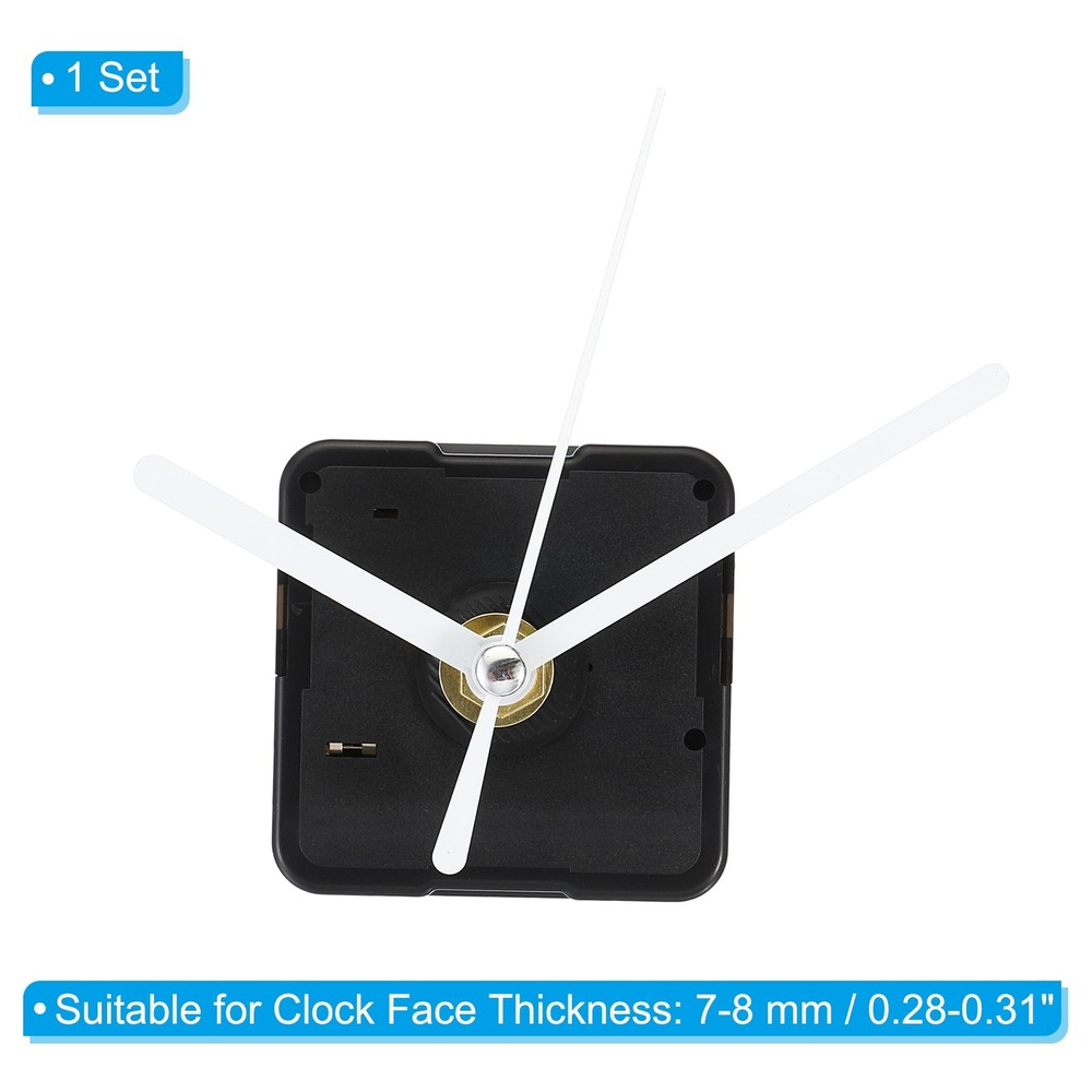 1Set Quartz Clock Movement 0.7" Movement Shaft for 7-8mm Clock Dial Thick White