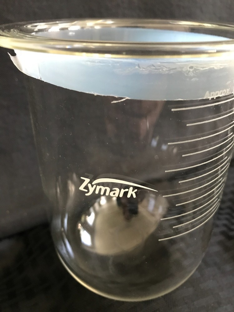 ZYMARK Glass 1000mL 1L Dissolution Testing Vessel Only 170mm H