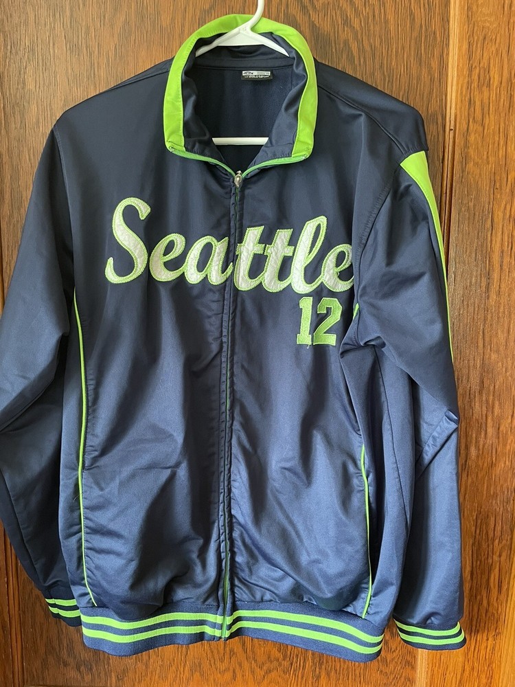 Seattle  Track Jacket Unisex Large. Embroidered & Pockets. Bright Color