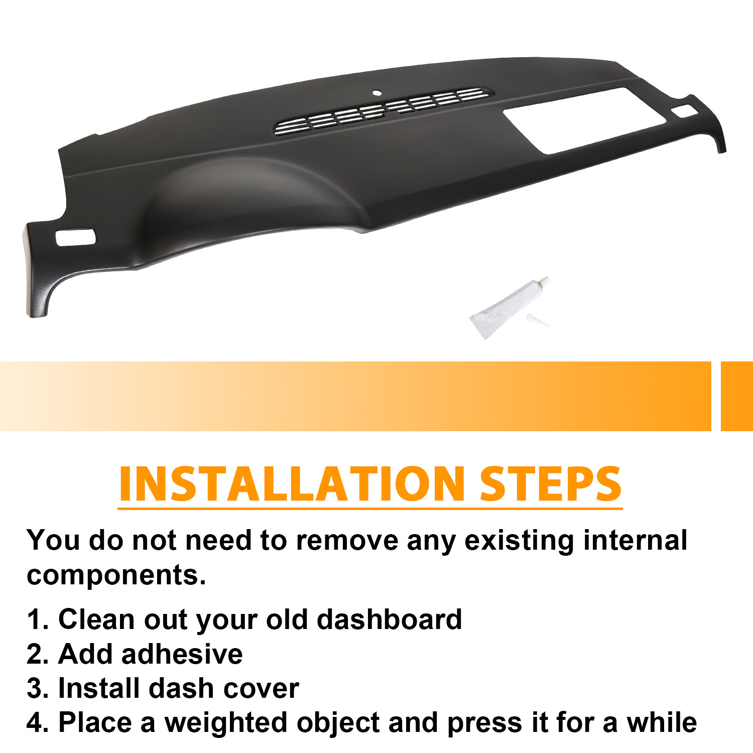 FOR 2007-2014 TAHOE SUBURBAN GMC YUKON DASH BOARD CAP DASHBOARD COVER OVERLAY