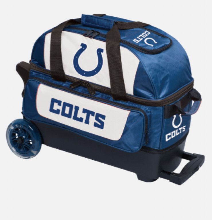 KR Strikeforce NFL Indianapolis Colts 2 Ball Roller Bowling Bag