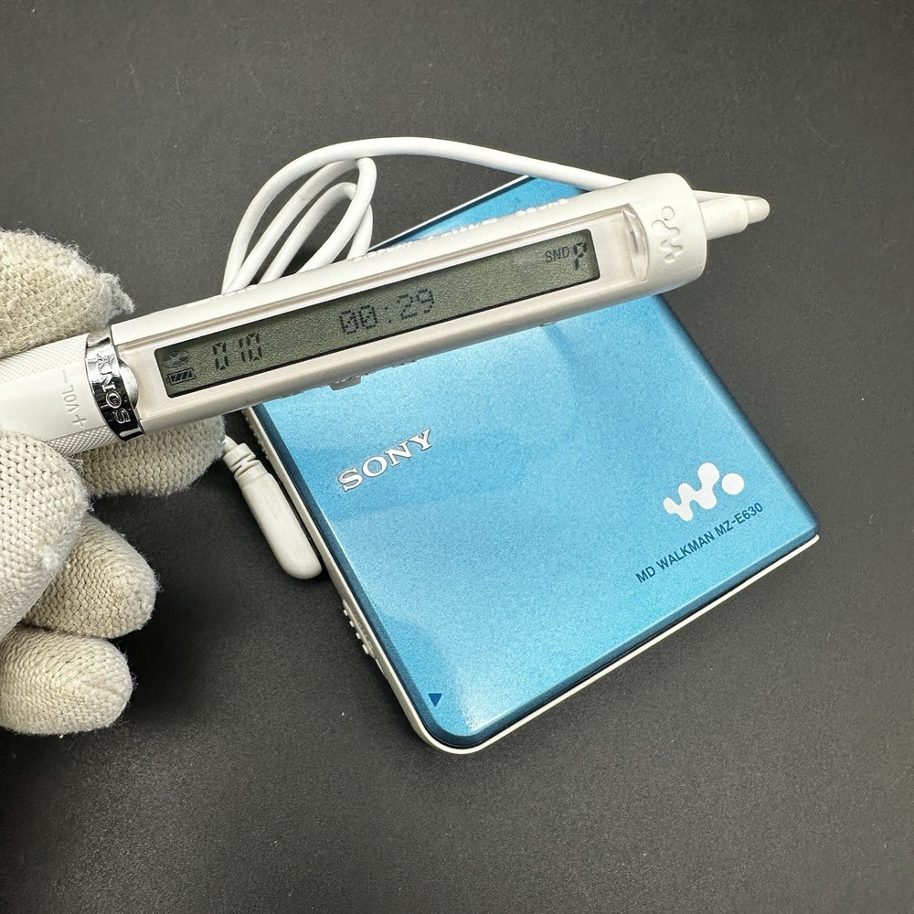 Sony MZ-E630 Portable Minidisc Player Tested Working Blue