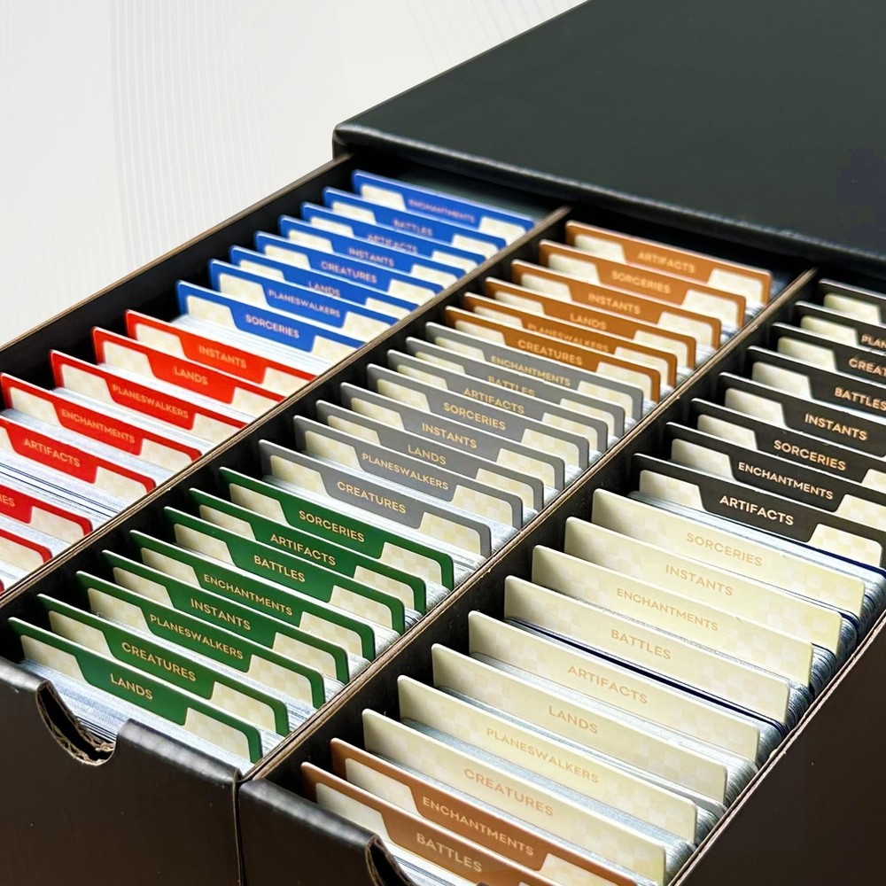 MTG Card Dividers for Storage Boxes, Deck Box Dividers, Multicolor/2 Sets