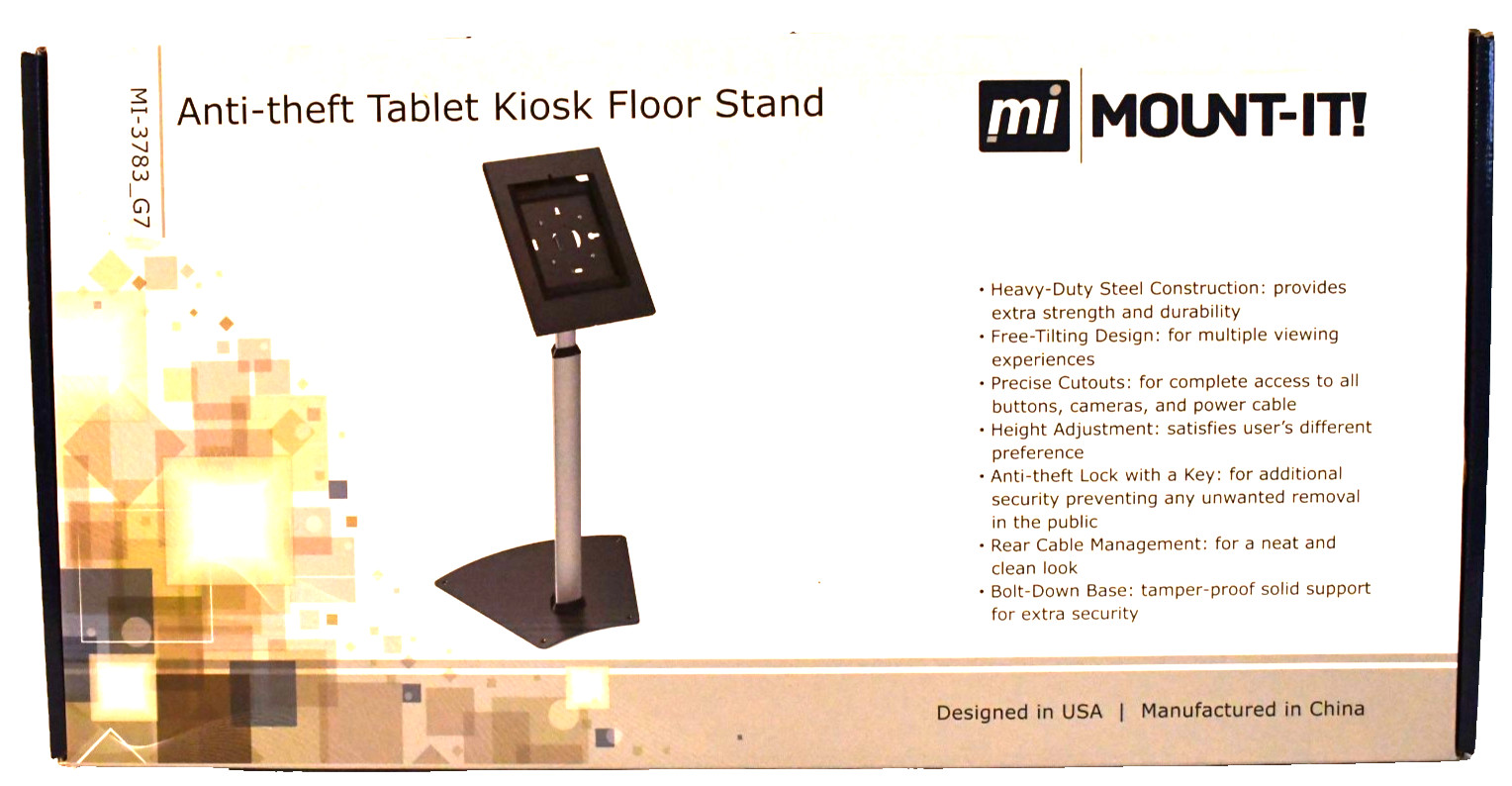 NIB Mount-IT! Anti-Theft Tablet Kiosk Floor Stand Compatible w/ iPad