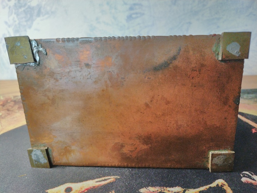 Vintage Hammered Copper Tobacco Box
