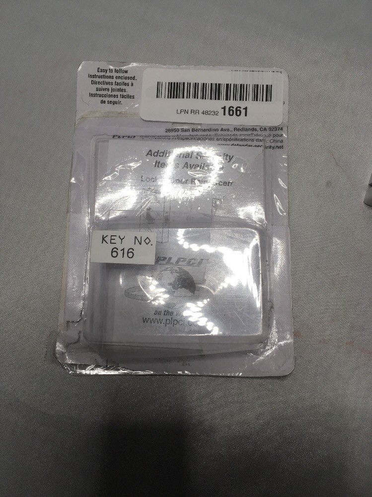 Defender Security U 9839 Keyed Sliding Window Lock, White Finish