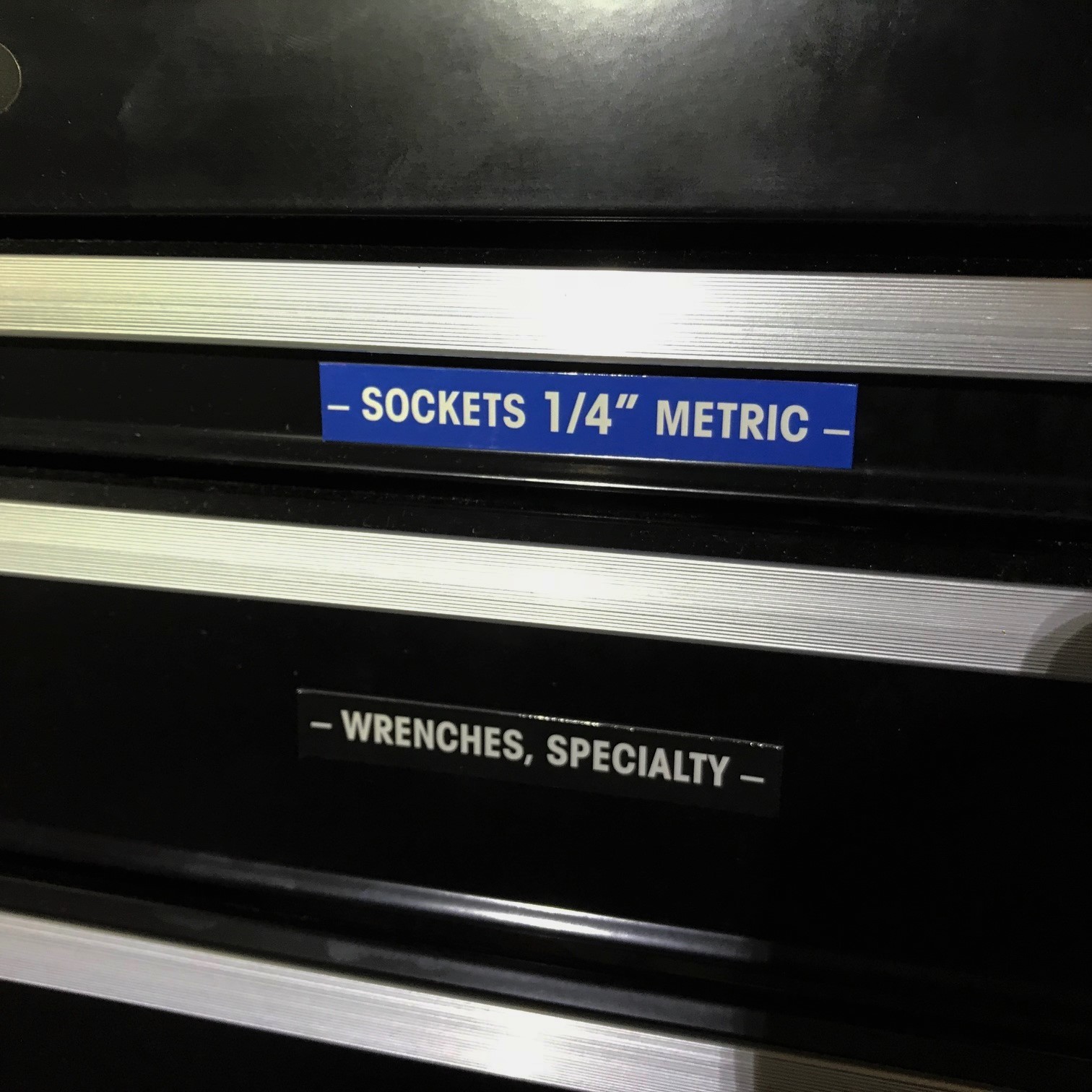 Magnetic TOOLBOX LABELS for all metal tool boxes 30 pieces color coded USA ship