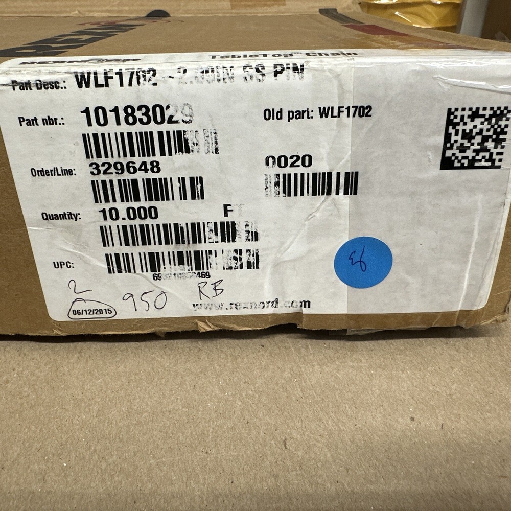 Rexnord 10' TableTop ® Chain Conveyor 10144930