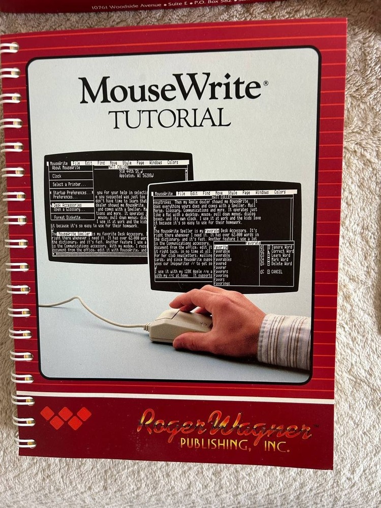 Macintosh MouseWrite Word Processor for Apple IIc IIGS IIe. Software 1985-86 #1