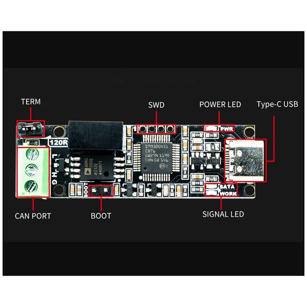 CANable V2.0 Pro CANbus Transceiver USB to Protocol Analyzer Adapter2121