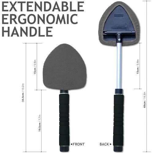 Car Window Cleaning Tool, Windshield Wiper Cleaner with Black & Grey