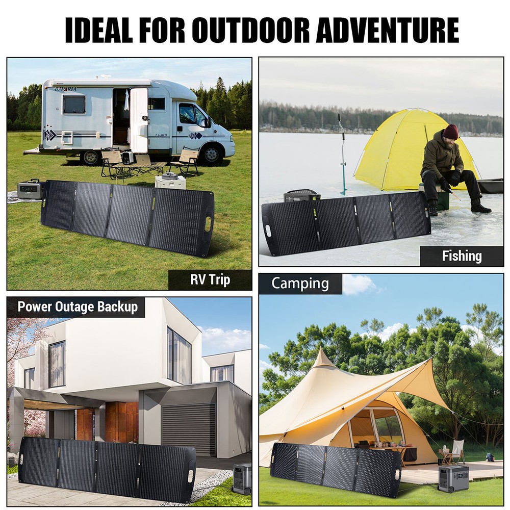 200W Portable Solar Panel Foldable with Carry Case for Power Station Waterproof