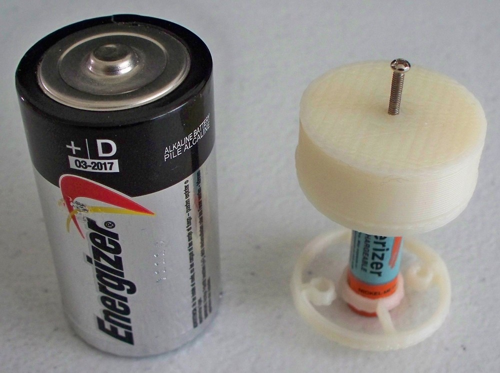 2pcs iSmartHome 3D Printed AAA to Size D Battery Adapters, Introductory Special
