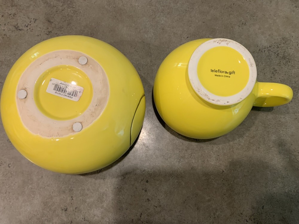 Telaflora Smiley Face Mug And Planter Set Rare!