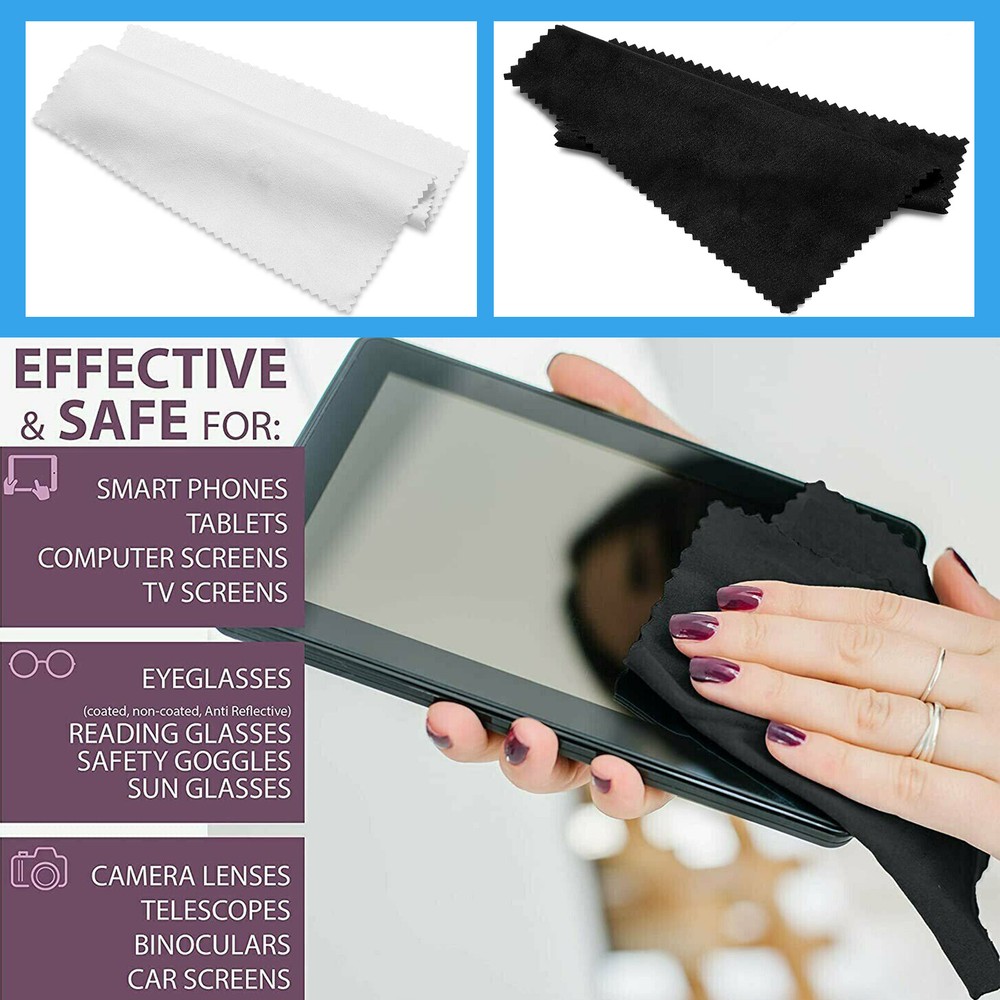 2-50 Pack Microfiber Phone Screen Camera Glasses Cleaning Cloth Square Cleaner