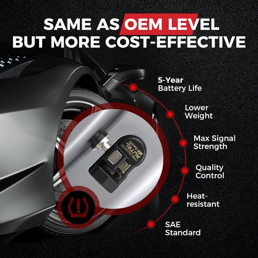 Autel MX-Sensor 315MHz & 433MHz Programmable TPMS Universal Tire Pressure Sensor