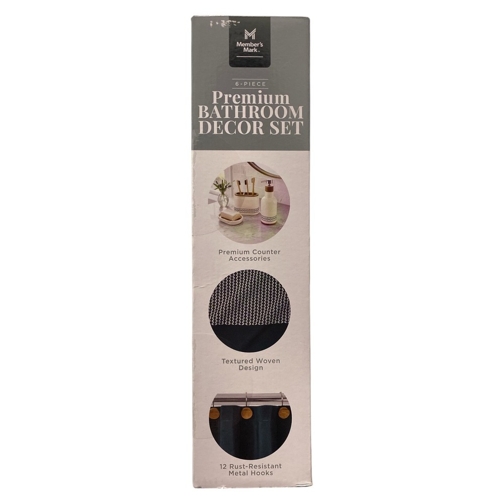 Member's Mark 6-Piece Premium Bath Set, Dark Teal