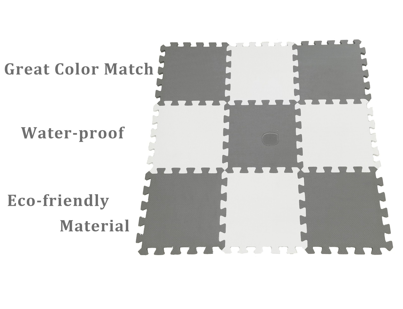 18 Pieces Foam Play Mat, Interlocking Playmat Tiles, Foam Floor Mat Tiles, Pu...