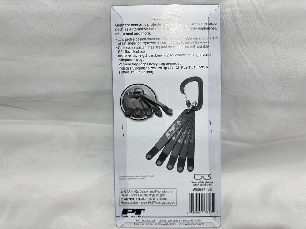 Performance Tool W30977 Low Profile Offset Screwdriver Set