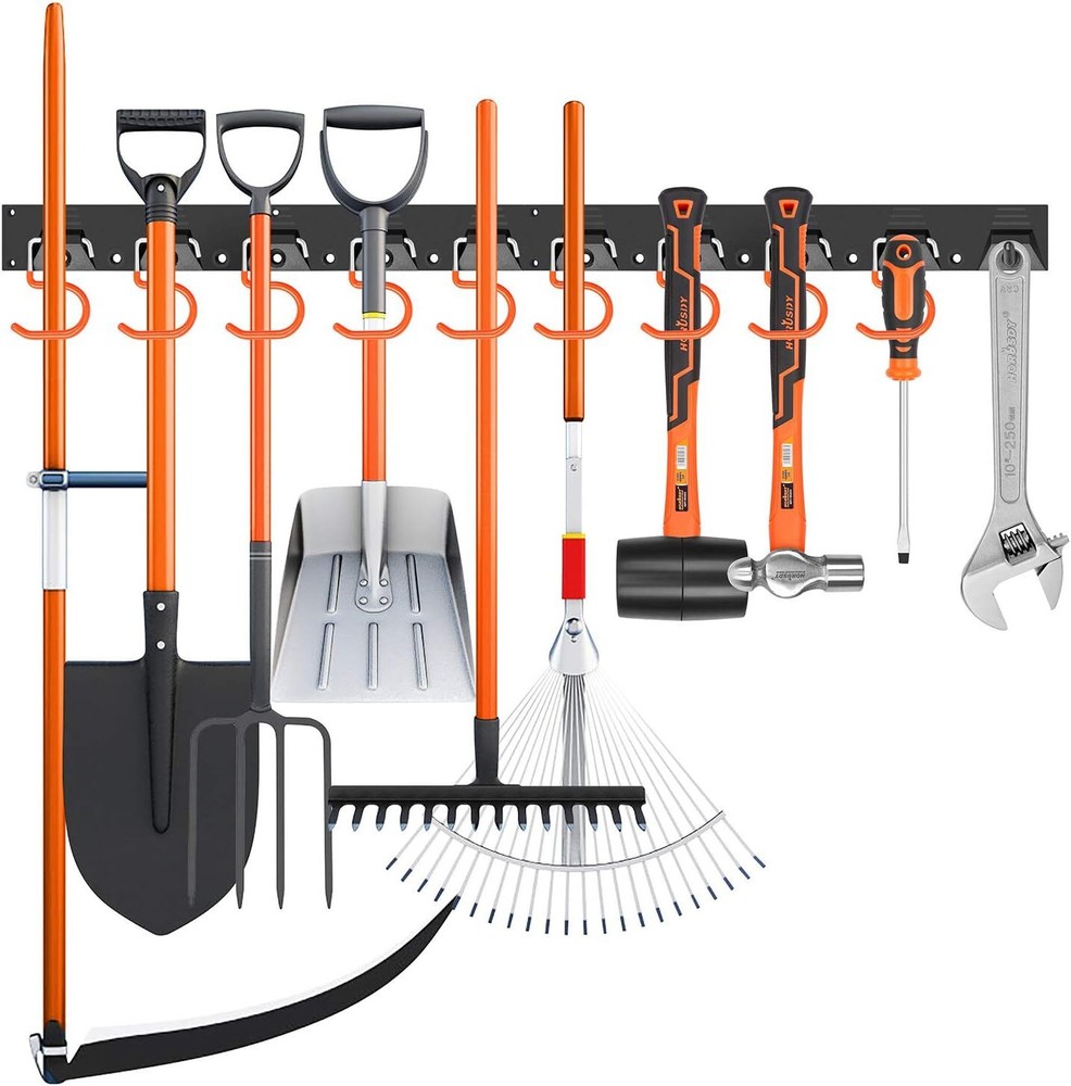 HORUSDY 64 Inch Adjustable Storage System, Wall Mount Tool 64 inch, Black