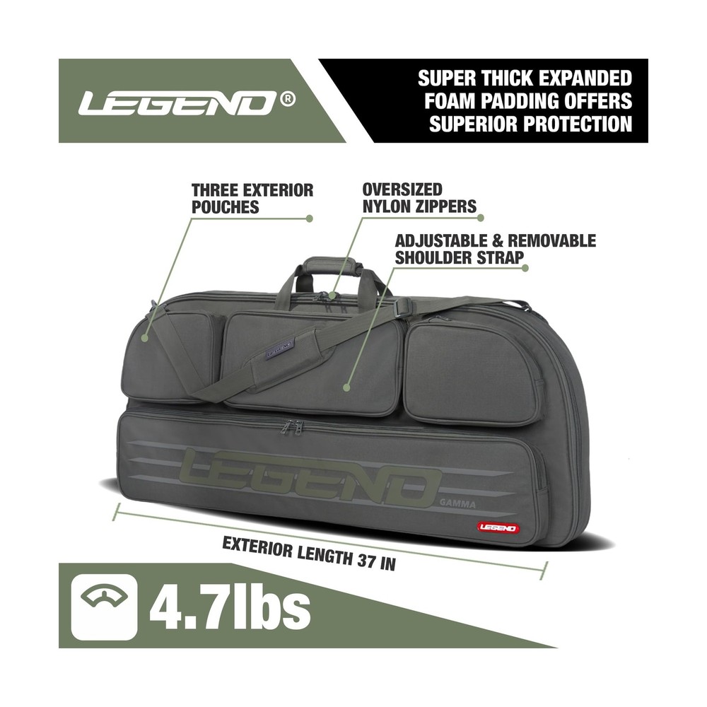 LEGEND Gamma Compound Bow Case - Premium Archery Protection Backpack with Sho...