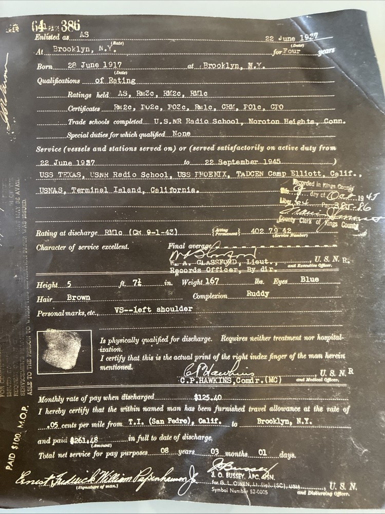 WWII LOT PHOTOS DOCUMENTS NOTCHED DOG TAGS