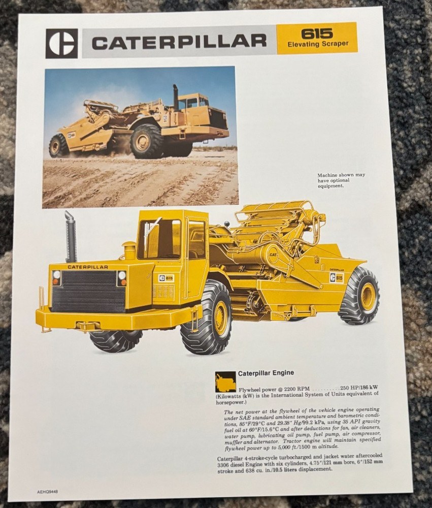 Caterpillar CAT 615 Elevating Scraper Brochure AMIL25
