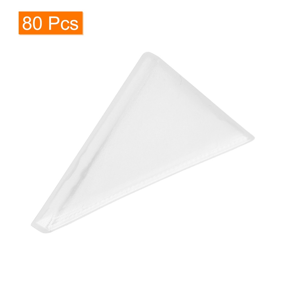 80Pcs Corner Protectors 3x50mm Plastic Right Angle Corner Guards Cushion, White