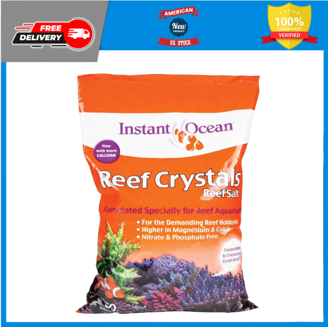 Instant Ocean Reef Crystals Salt for 50 Gallons, Enriched Formulation